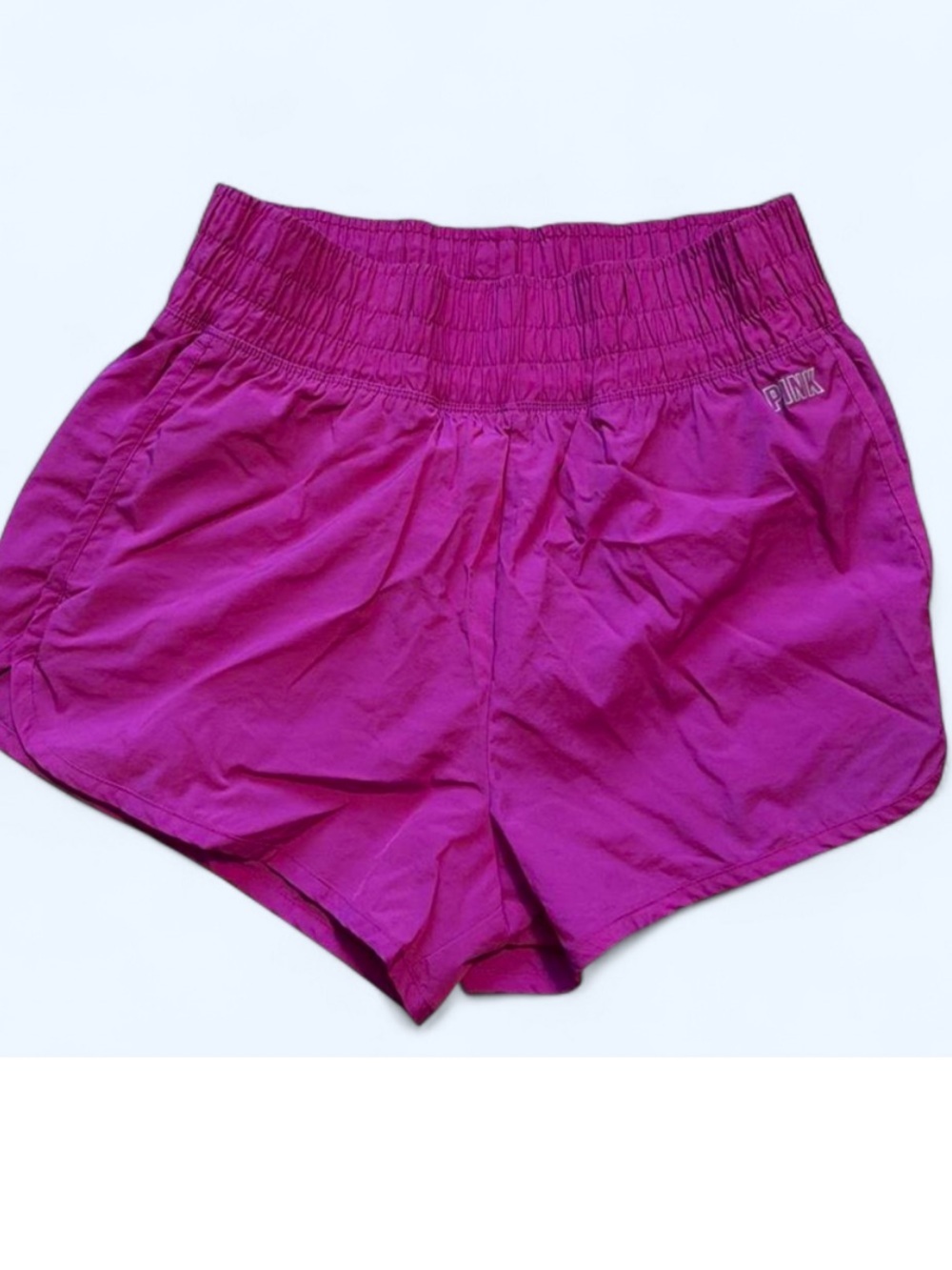 PINK Victoria's Secret Fuchsia Smocked Waist Athletic Shorts